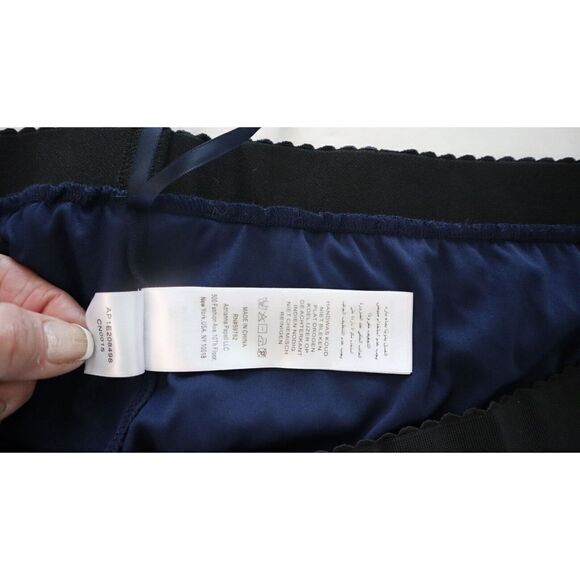 Adrianna Papell Women's Plus Sz 20W Midnight Foil Chiffon Pleated Skirt $139+ - Picture 10 of 14